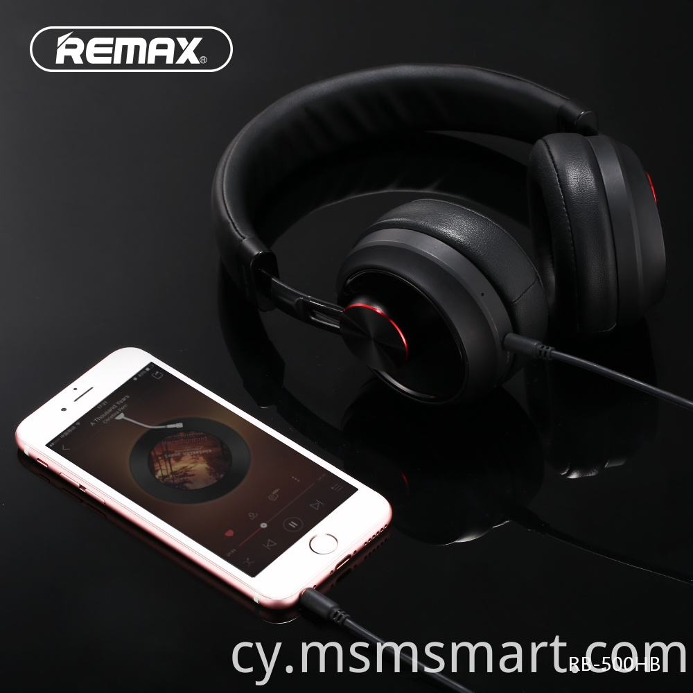 Remax 2021 sŵn gwerthu uniongyrchol ffatri mwyaf newydd yn canslo headset stereo bluetooth